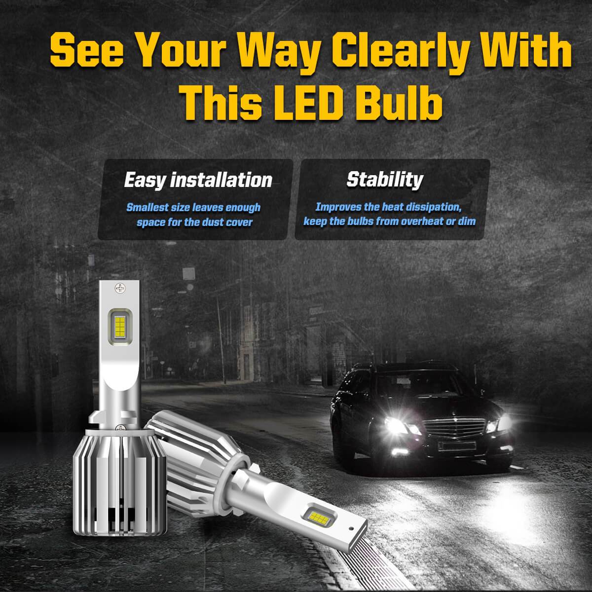 50W 880 881 LC Plus Series | 5,000LM 6000K LED Fog Light Bulbs - Image 5