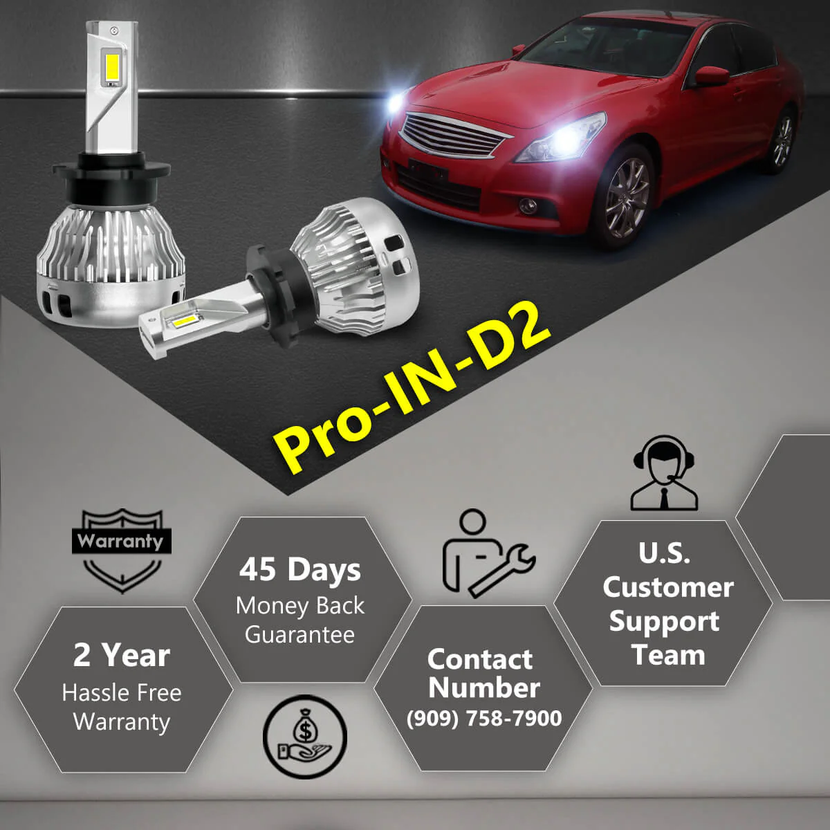 D2S/D2R LED Conversion Kit for Nissan & Infiniti - Plug & Play | Pro Series - Image 7
