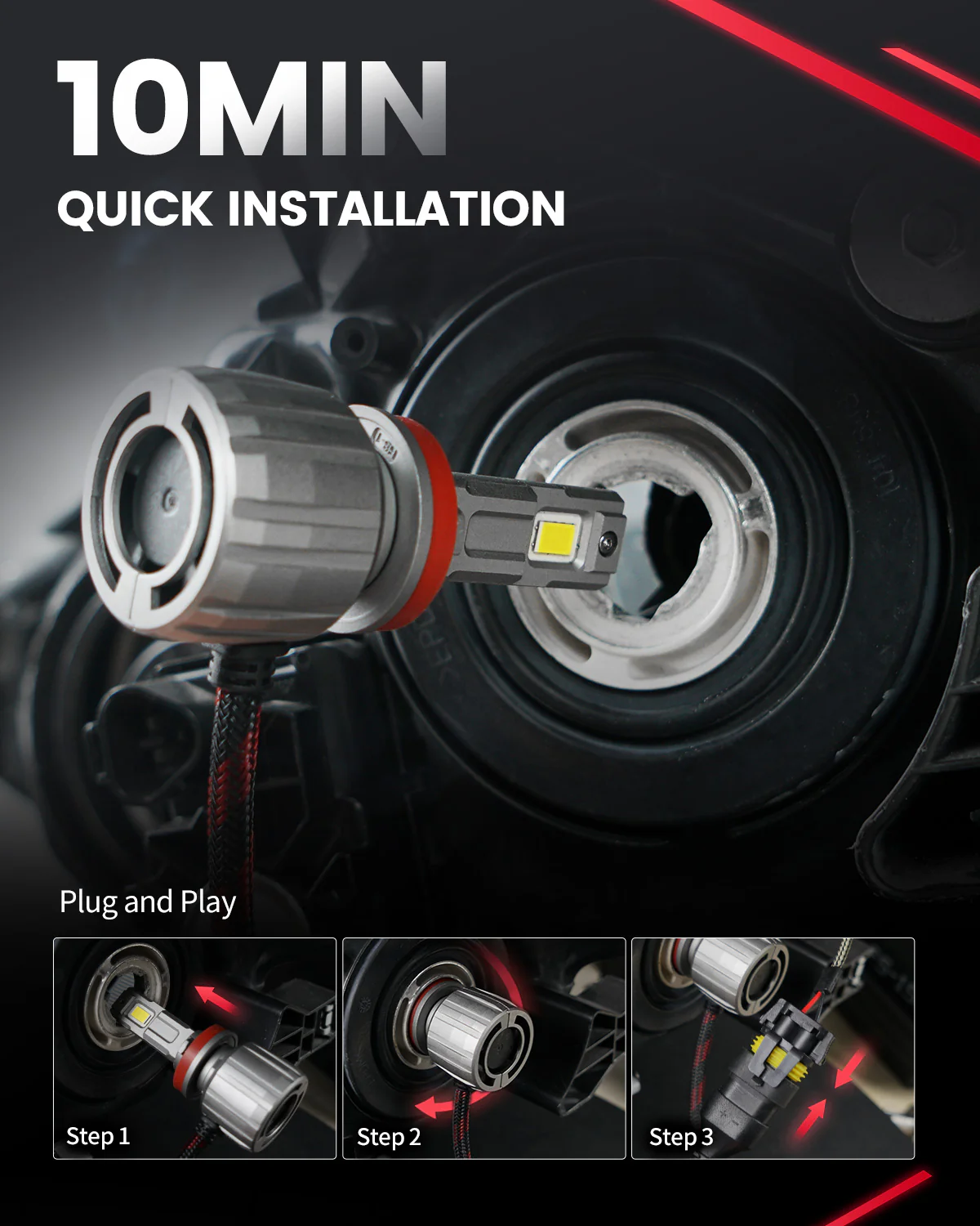 130W/60W H11 LS LA Plus Series Combo Pack | 13,000LM/6,000LM 6000K LED Bulbs - Image 13