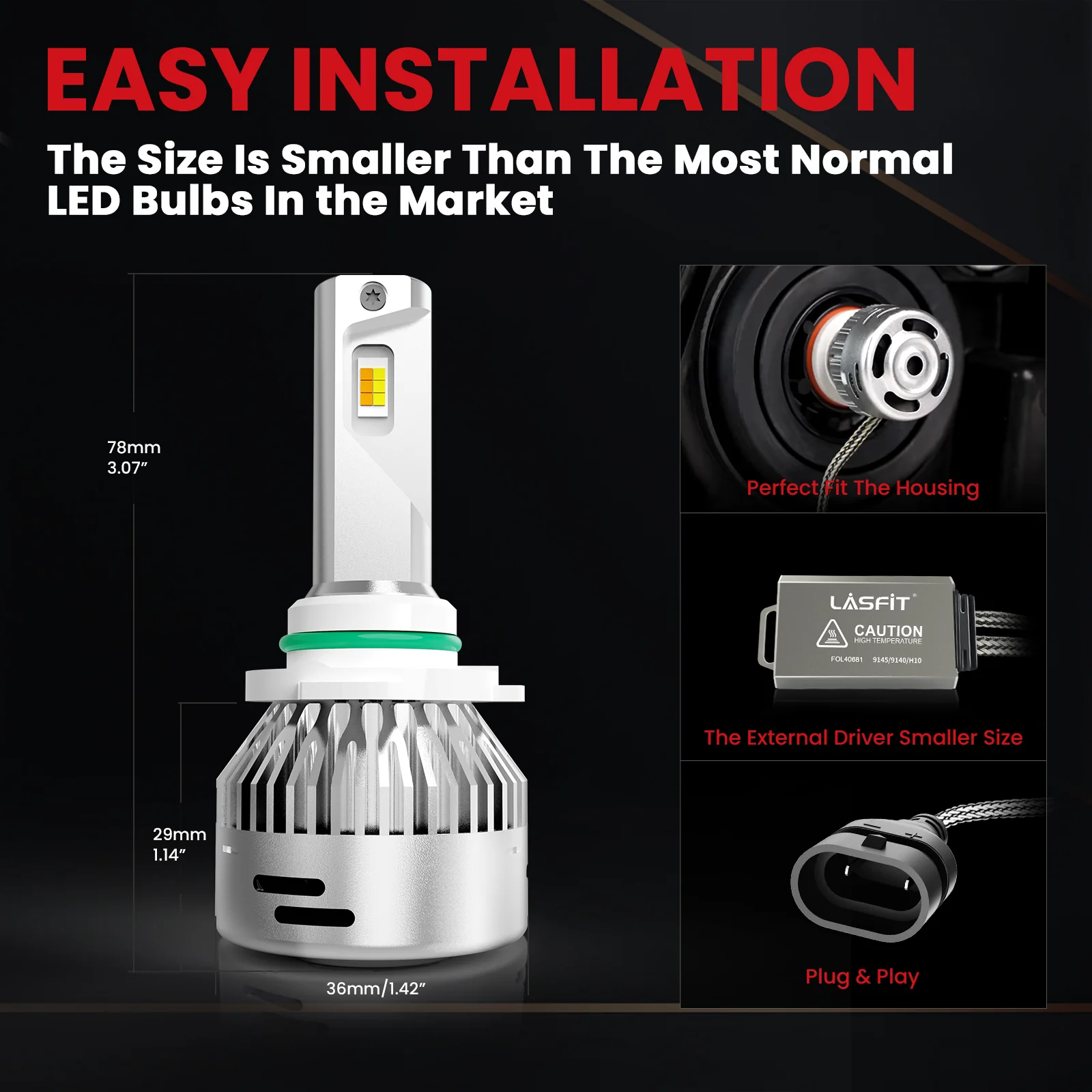 60W H13 H10 LA LD Plus Series Combo Pack | 6,000LM LED Bulbs - Image 17