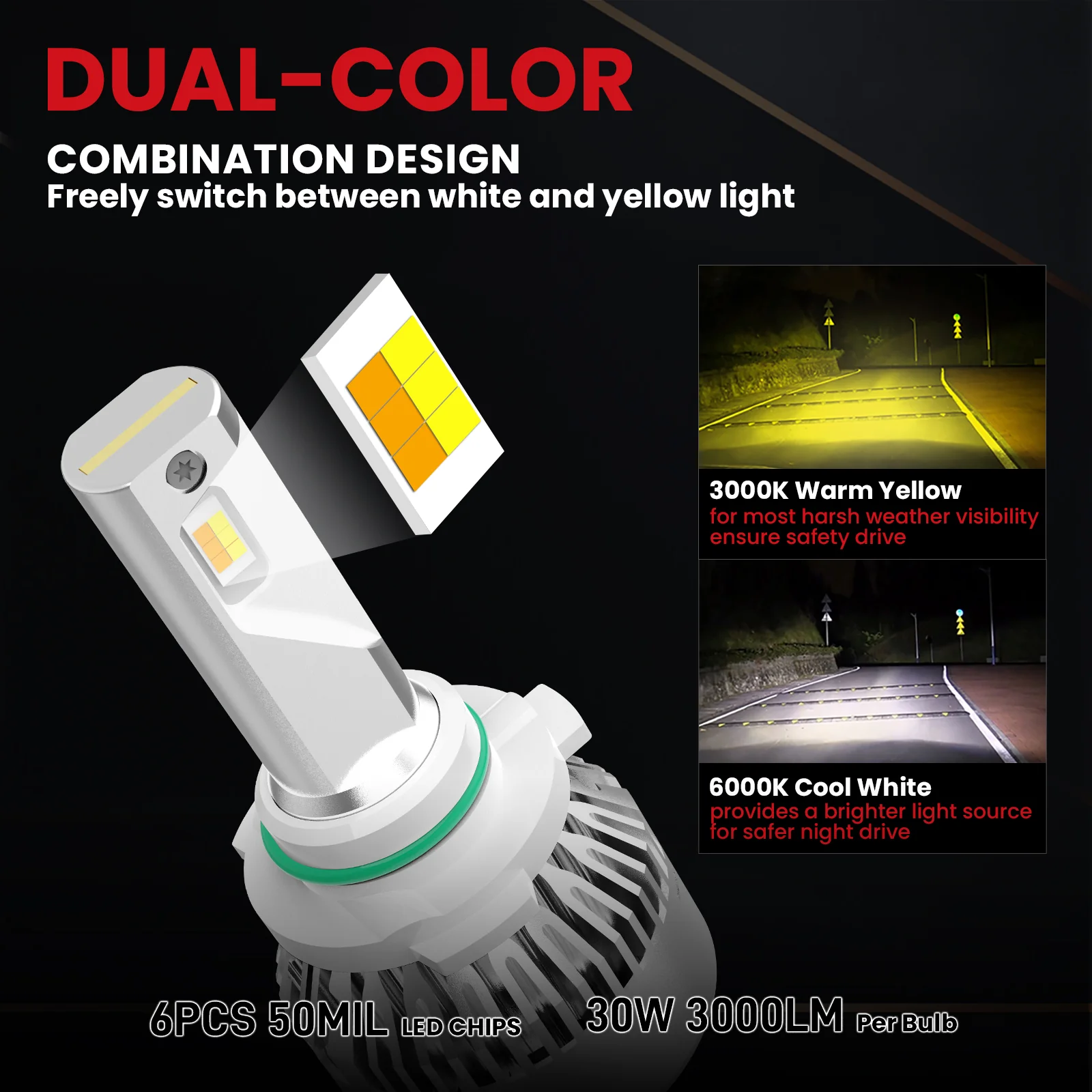 60W H13 H10 LA LD Plus Series Combo Pack | 6,000LM LED Bulbs - Image 9