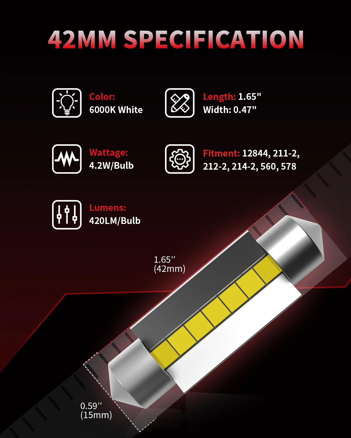 Fit for 2014-2019 Mercedes Benz CLA250 Custom H7 LED Bulbs Exterior Interior Lights Plug n Play - Image 30