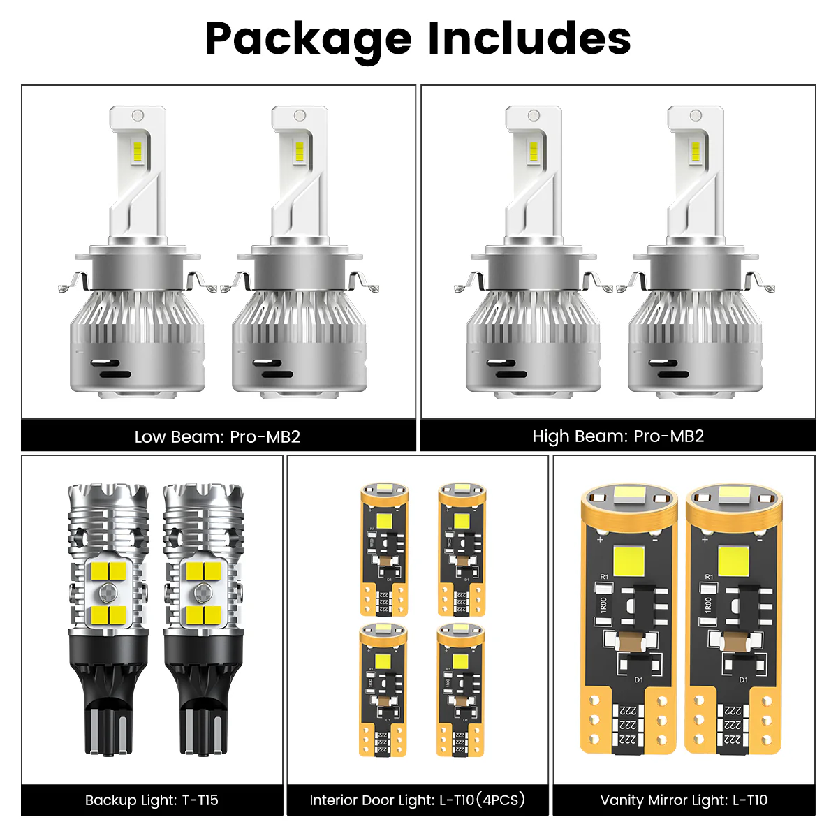 Fit for 2012-2015 Mercedes Benz M-Class ML350 ML550 Custom H7 LED Bulbs Exterior Interior Light - Image 5