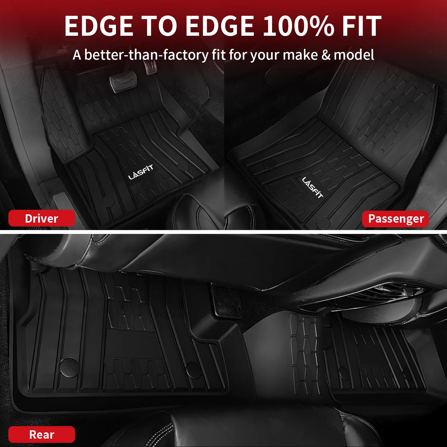 Fit for 2015-2016 Lincoln MKC Custom Floor Mats TPE Material 1st & 2nd Row Seat - Image 3