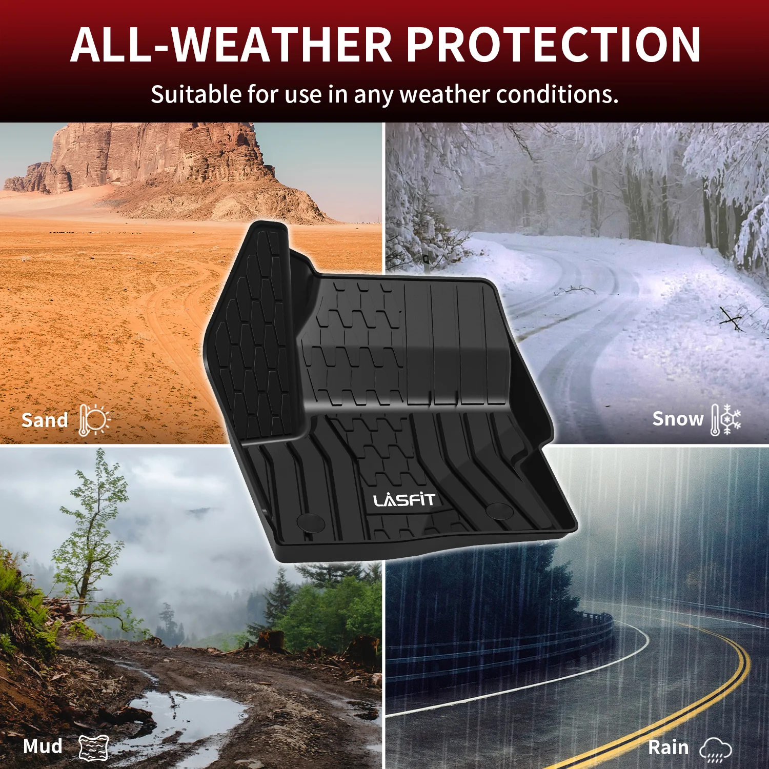 Fit for 2015-2016 Lincoln MKC Custom Floor Mats TPE Material 1st & 2nd Row Seat - Image 6