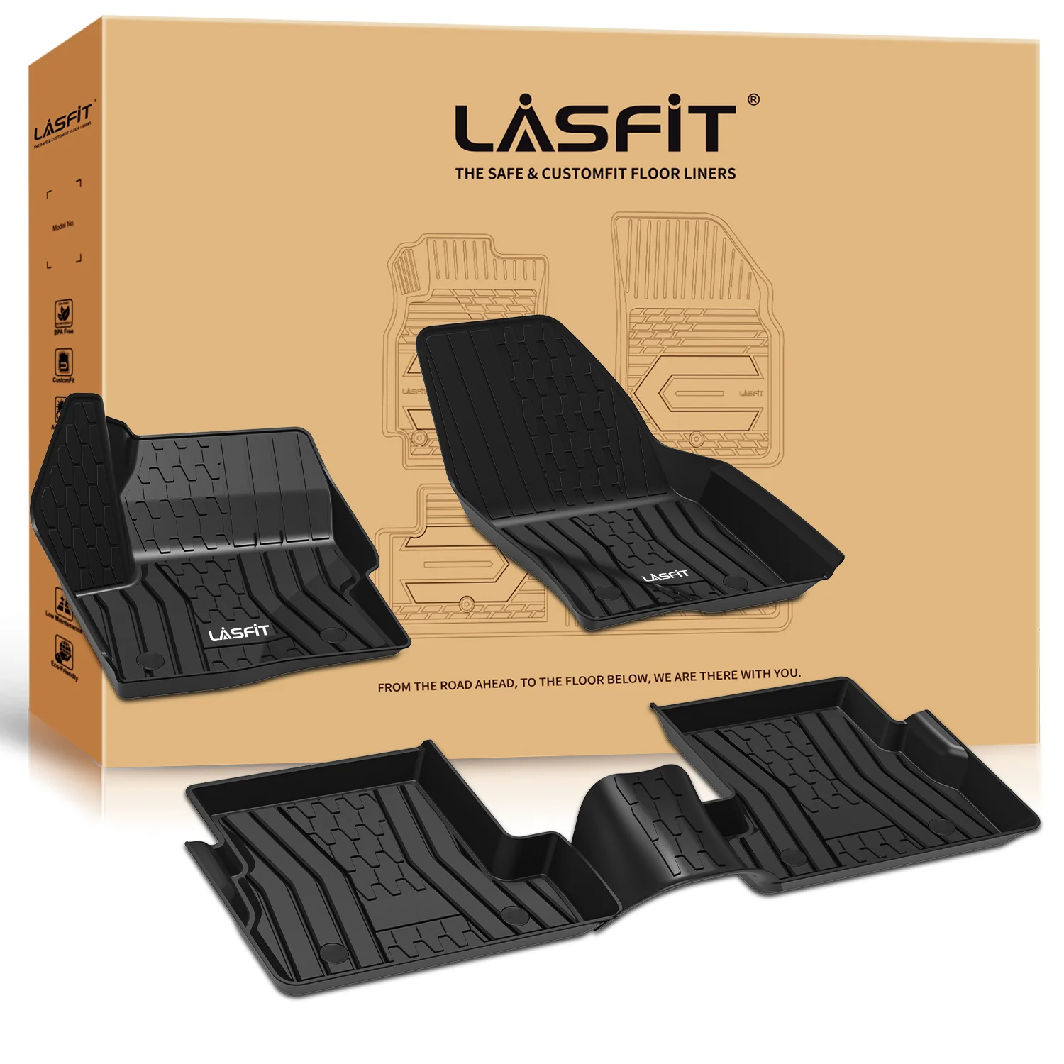 Fit for 2015-2016 Lincoln MKC Custom Floor Mats TPE Material 1st & 2nd Row Seat - Image 9