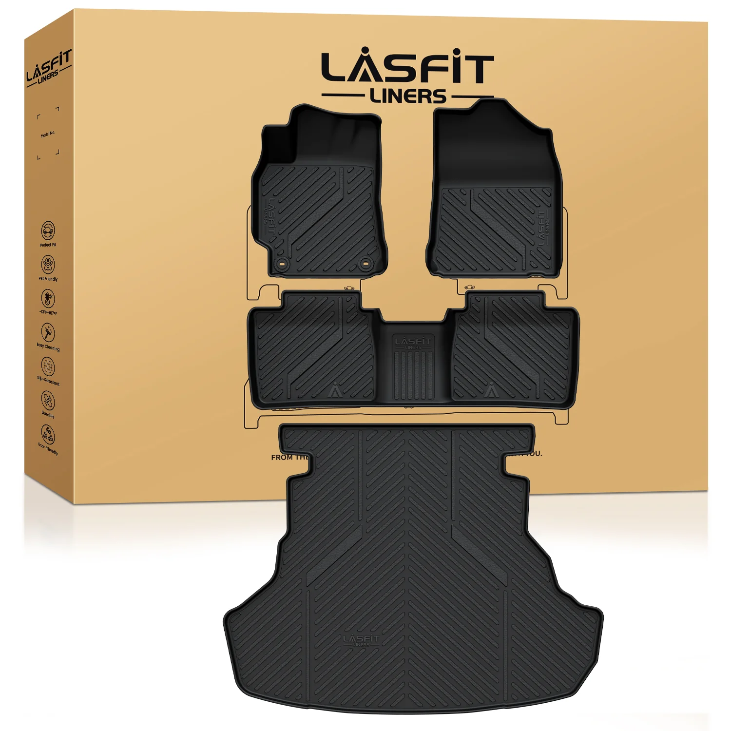Fit for 2015-2017 Toyota Camry Custom Floor Mats & Cargo Mat - Image 8