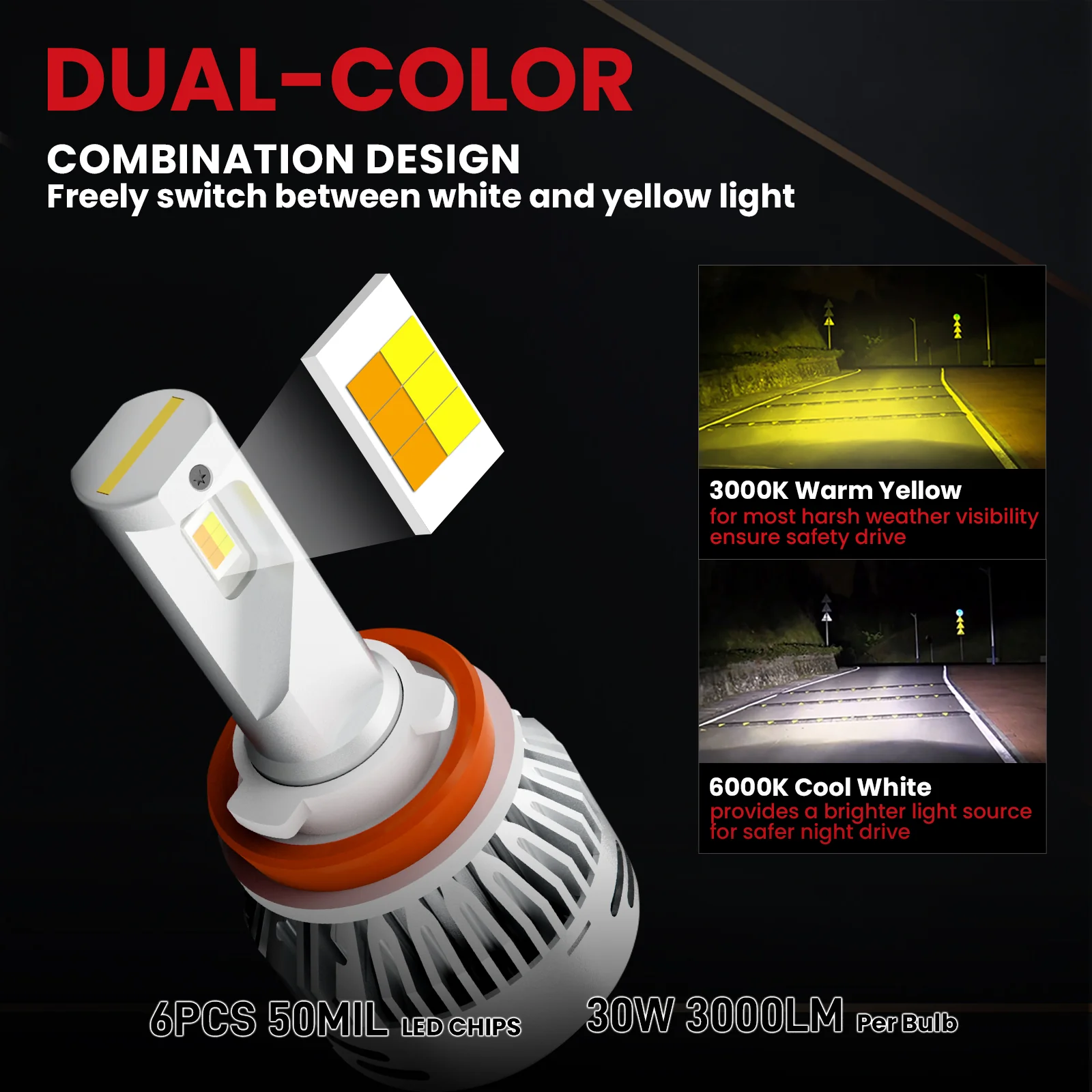 60W H11 LA LD Plus Series Combo Pack | 6,000LM LED Bulbs - Image 14