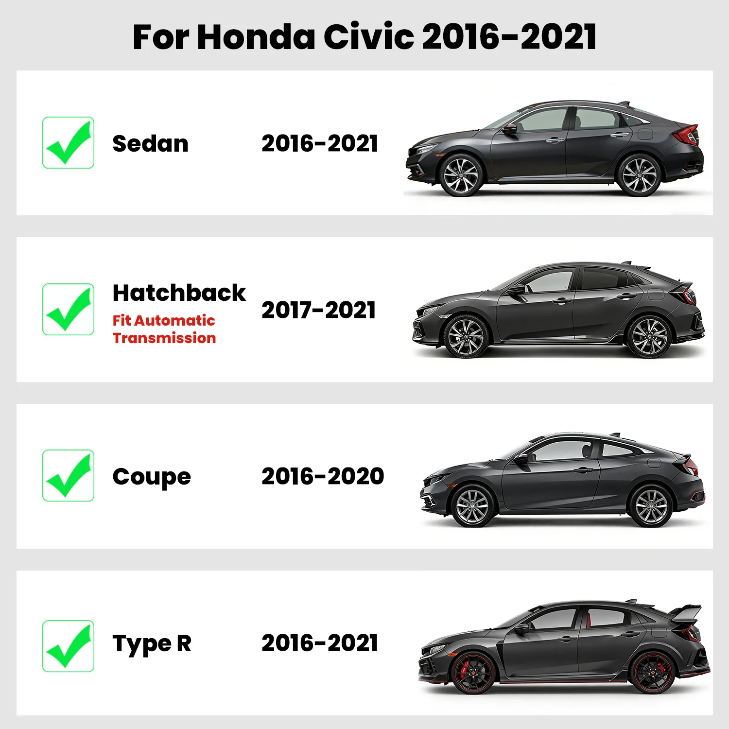 Fit for 2016-2021 Honda Civic Custom Floor Mats or Cargo Mat - Image 12
