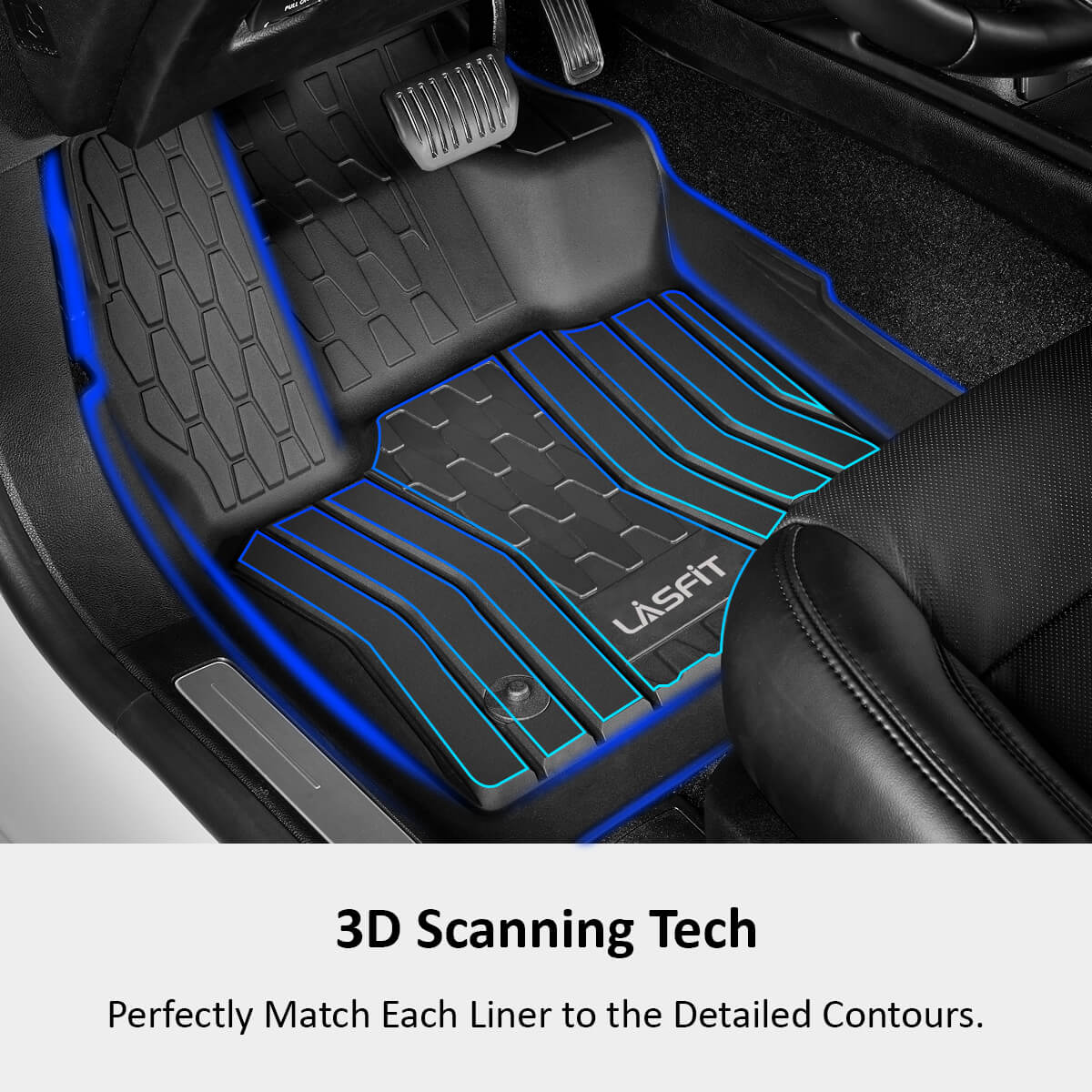 Fit for 2017-2020 Lincoln MKZ Custom Floor Mats TPE Material 1st & 2nd Row Seat - Image 3