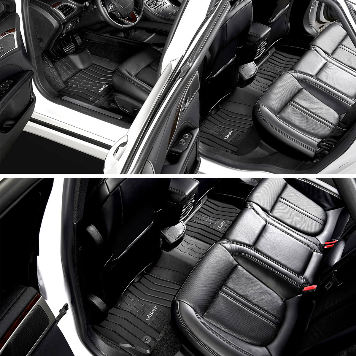 Fit for 2017-2020 Lincoln MKZ Custom Floor Mats TPE Material 1st & 2nd Row Seat - Image 4
