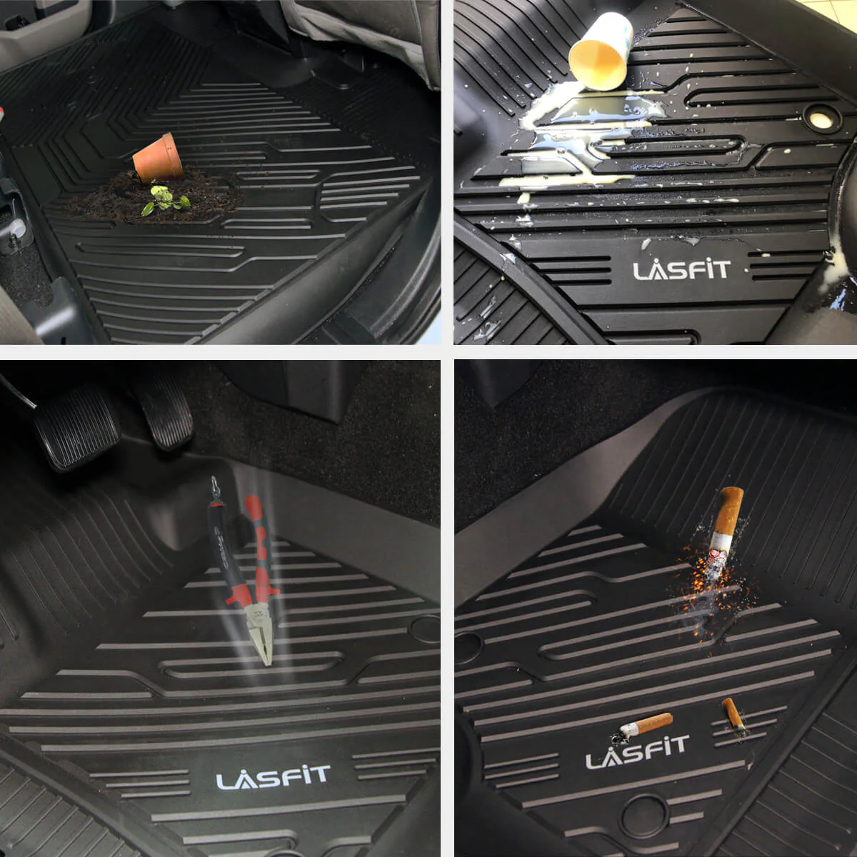 Fit for 2017-2020 Lincoln MKZ Custom Floor Mats TPE Material 1st & 2nd Row Seat - Image 8