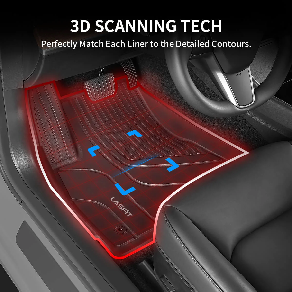 Fit for 2017-2020 Tesla Model 3 Floor Mats TPE Material Floor Mats or Cargo Mat or Trunk Well Mat - Image 9
