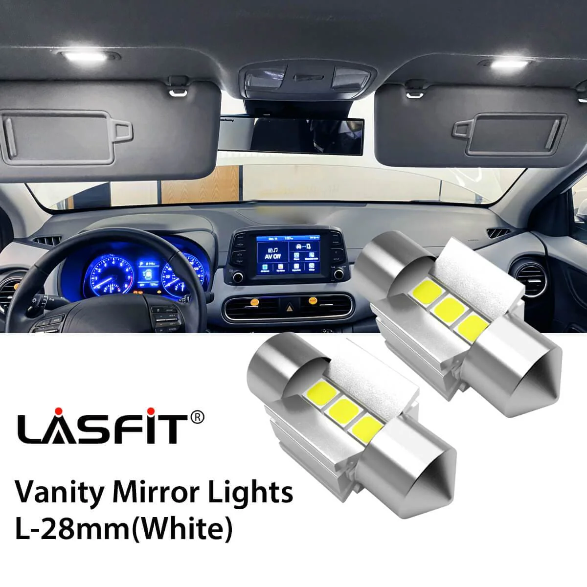 Fit for 2018-2020 Hyundai Kona H7 Custom LED Bulbs Exterior Interior Lights Plug and Play - Image 33