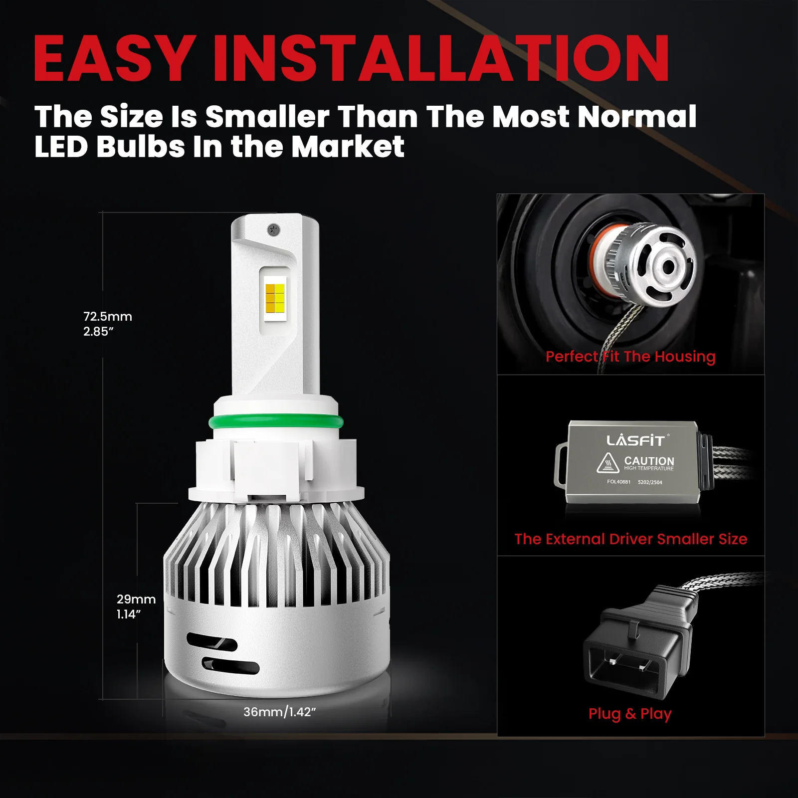 Switchback 60W 5202 2504 PSX24W LD Plus Series | 6,000LM 6000K/3000K LED Fog Light Bulbs - Image 8