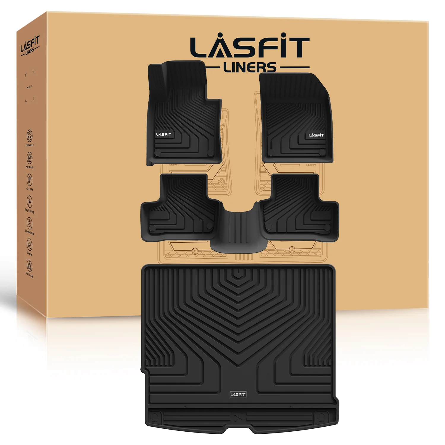 Fit for 2018-2026 Volvo XC60 Floor Mats or Cargo Mat, Fit Gasoline ONLY - Image 7