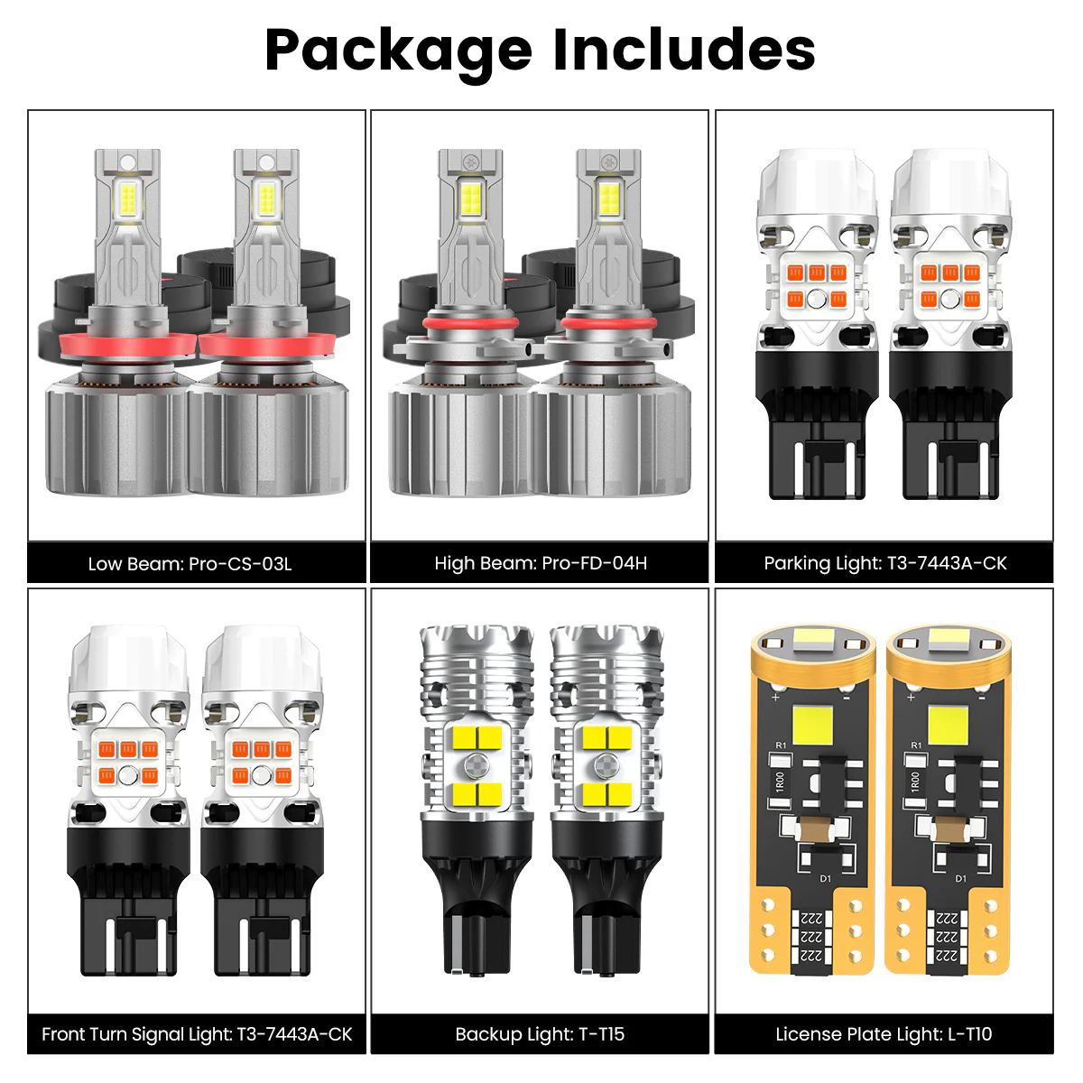 Custom Engineered for 2019-2021 Chevrolet Silverado 1500 WT Custom Trail Boss LED Bulbs Upgrade | Tested and Verified - Image 11