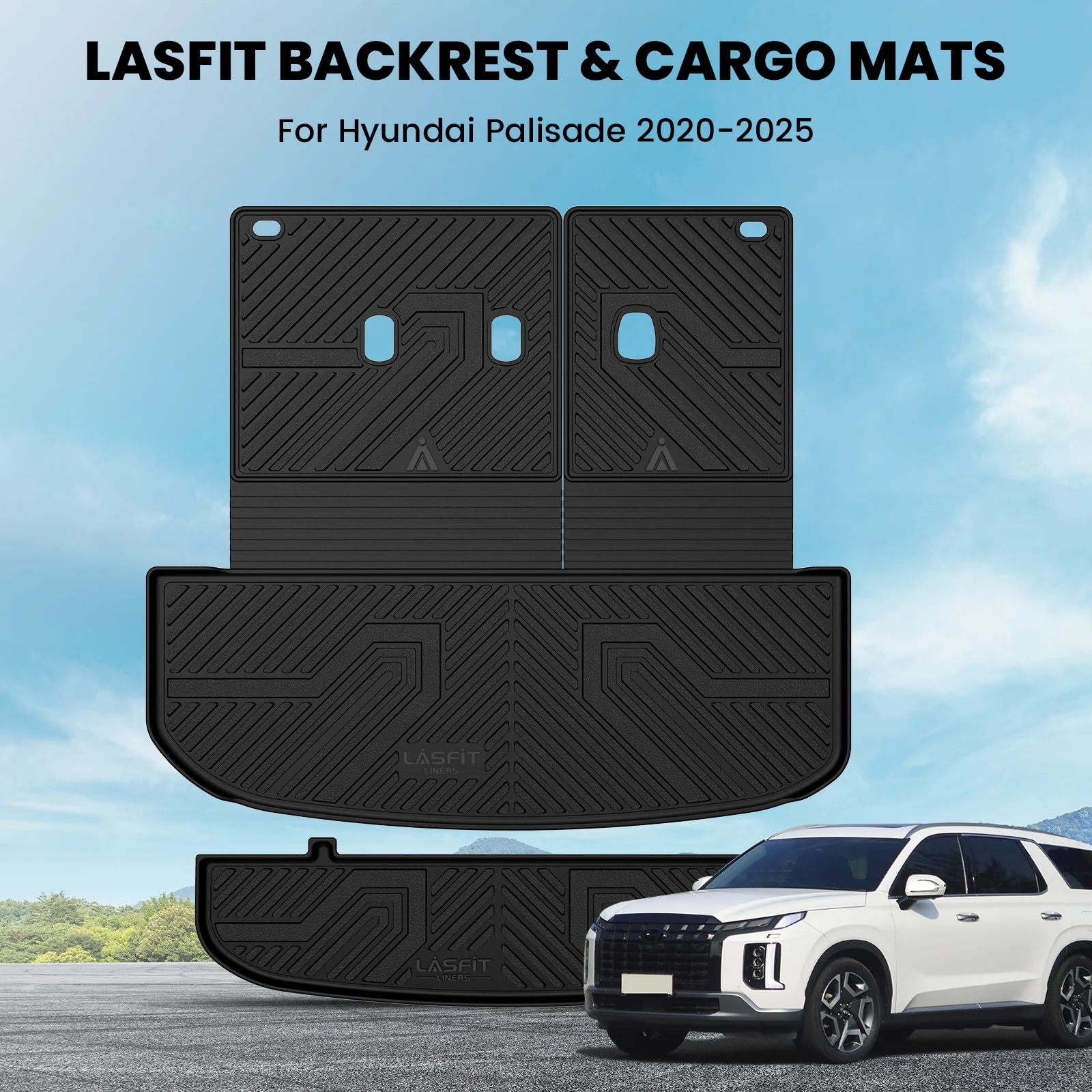 Fit for 2020-2025 Hyundai Palisade Floor Mats or Seatback & Cargo Mat, Fit 7 Seats or 8 Seats - Image 15
