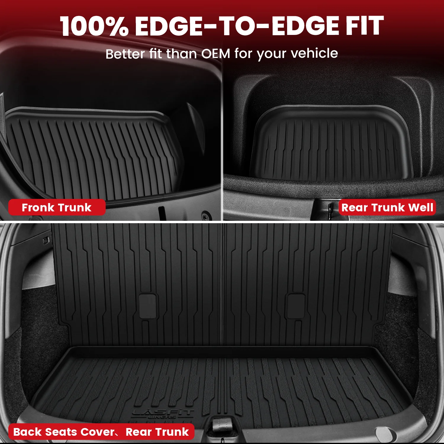 Fit for 2020-2025 Tesla Model Y Custom TPE Floor Mats or Cargo Mat - Image 32