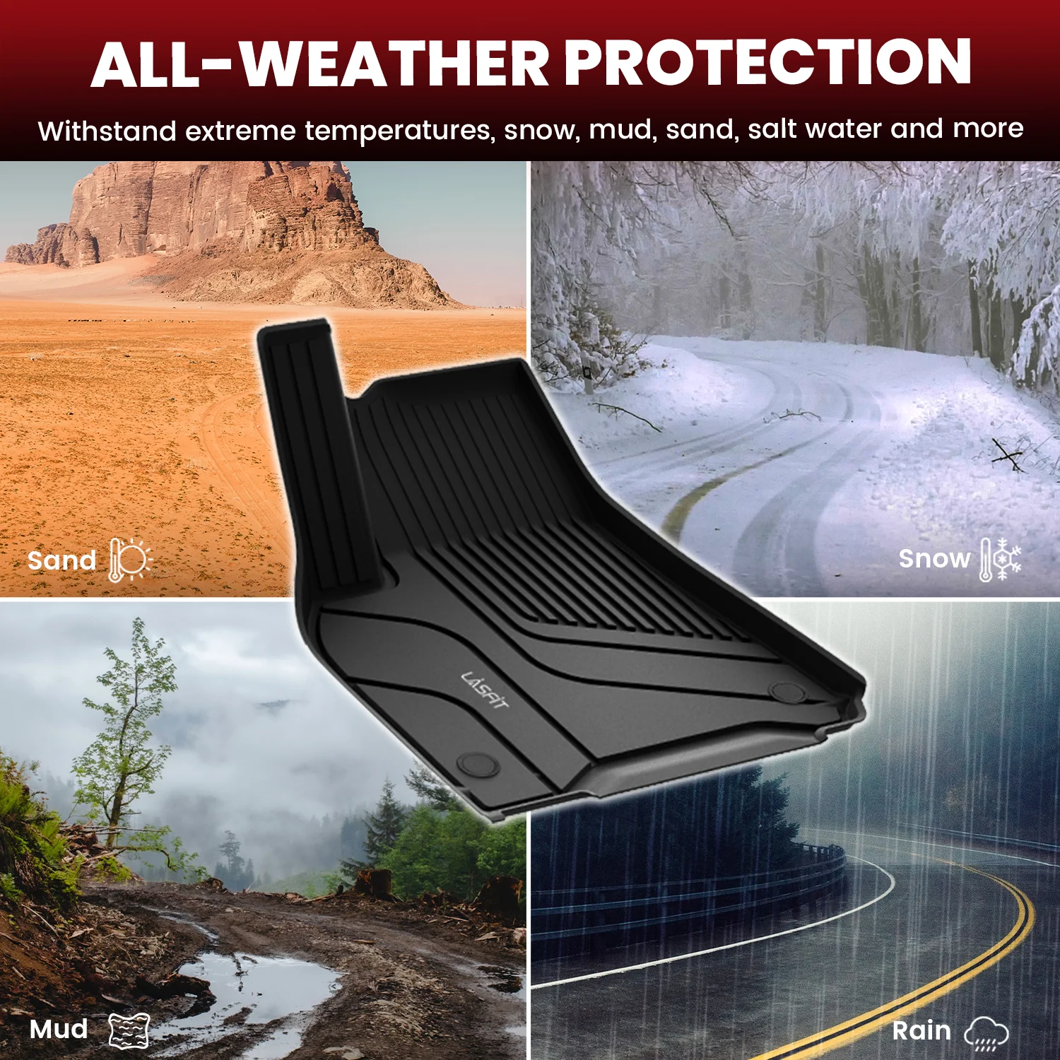 Fit for 2020-2025 Tesla Model Y Custom TPE Floor Mats or Cargo Mat - Image 44