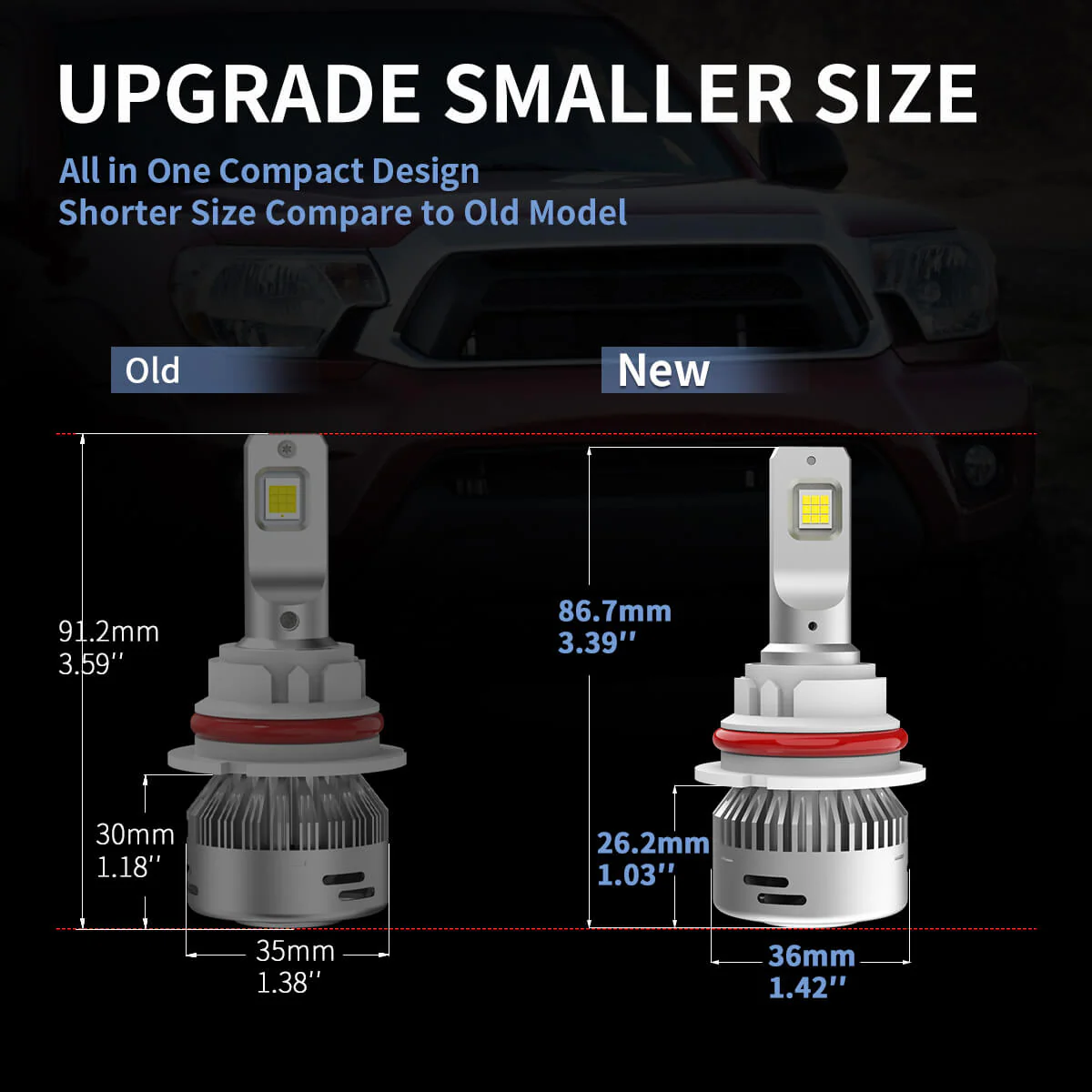 60W 9007 HB5 LA Plus Series | 6,000LM 6000K LED Bulbs - Image 5