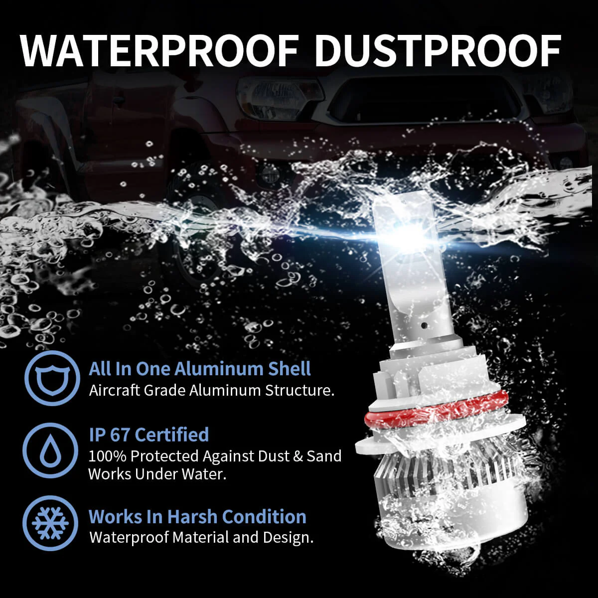 60W 9007 HB5 LA Plus Series | 6,000LM 6000K LED Bulbs - Image 12