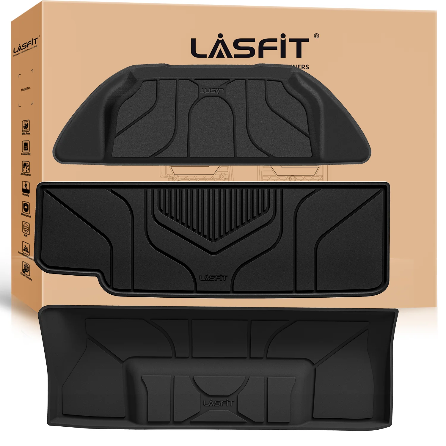 Fit for 2021-2026 Tesla Model X & X Plaid Floor Mats TPE Material, Fit 6-Seat ONLY - Image 12