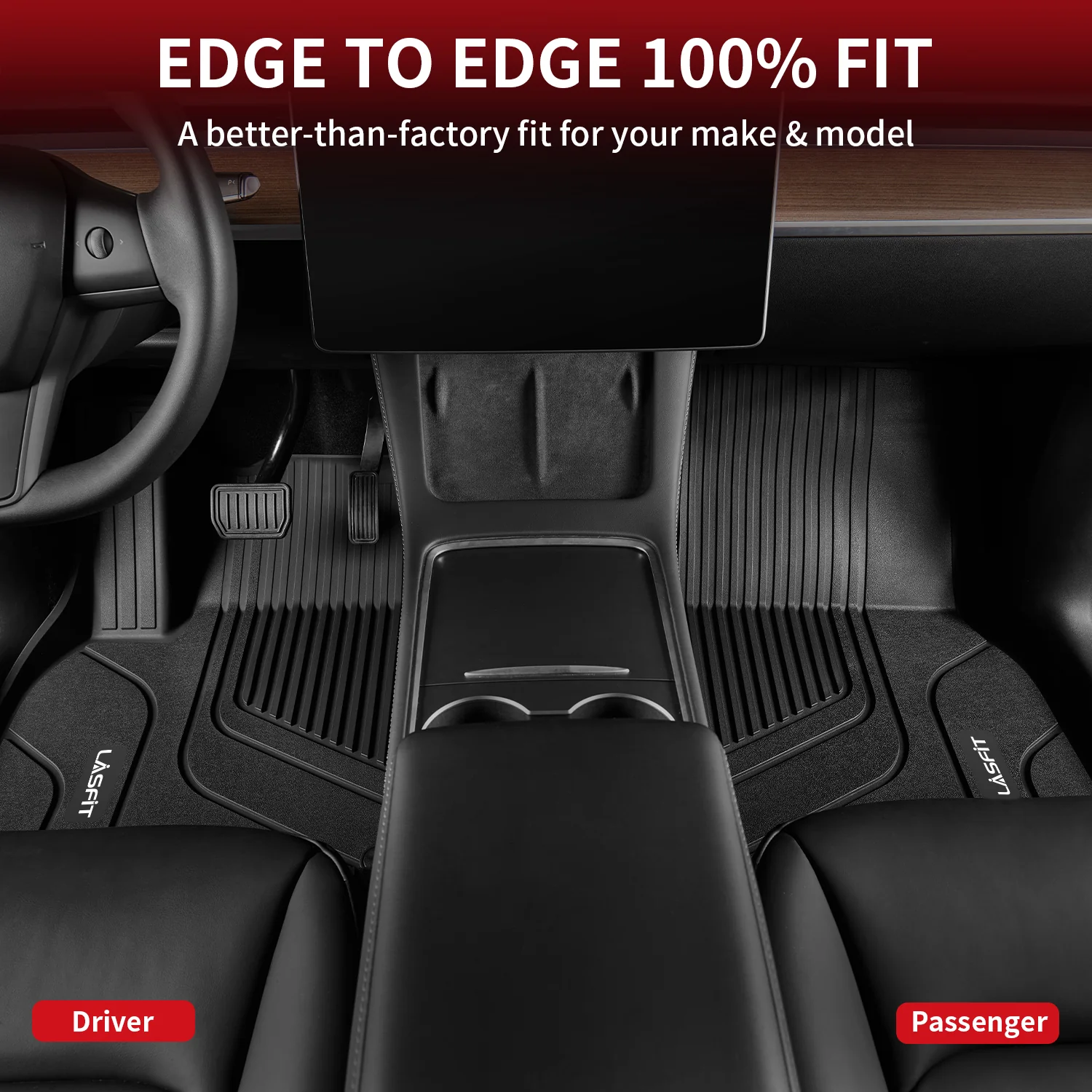 Fit for 2021-2026 Tesla Model X & X Plaid Floor Mats TPE Material, Fit 6-Seat ONLY - Image 3