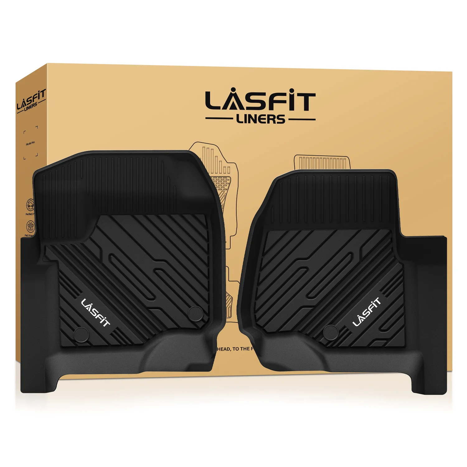 Fit for 2017-2026 Ford F-250 F-350 F-450 F-550 Crew Cab/ Super Cab Floor Mats, Only Fit Carpet Floor with Factory Storage - Image 28
