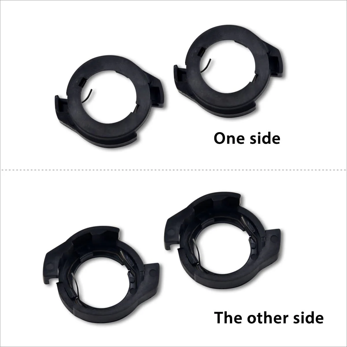 TK112 2x H7 LED Bulb Holder Adapter Retainer Fit for Volkswagen Audi - Image 4