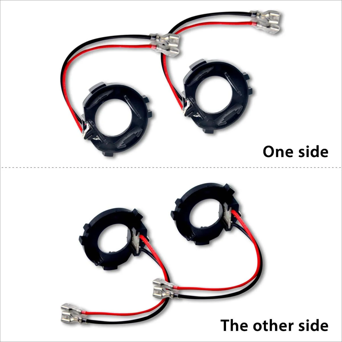 TK114 2x H7 LED Bulb Holder Adapter Retainer Fit for Mercedes-Benz Volkswagen - Image 4
