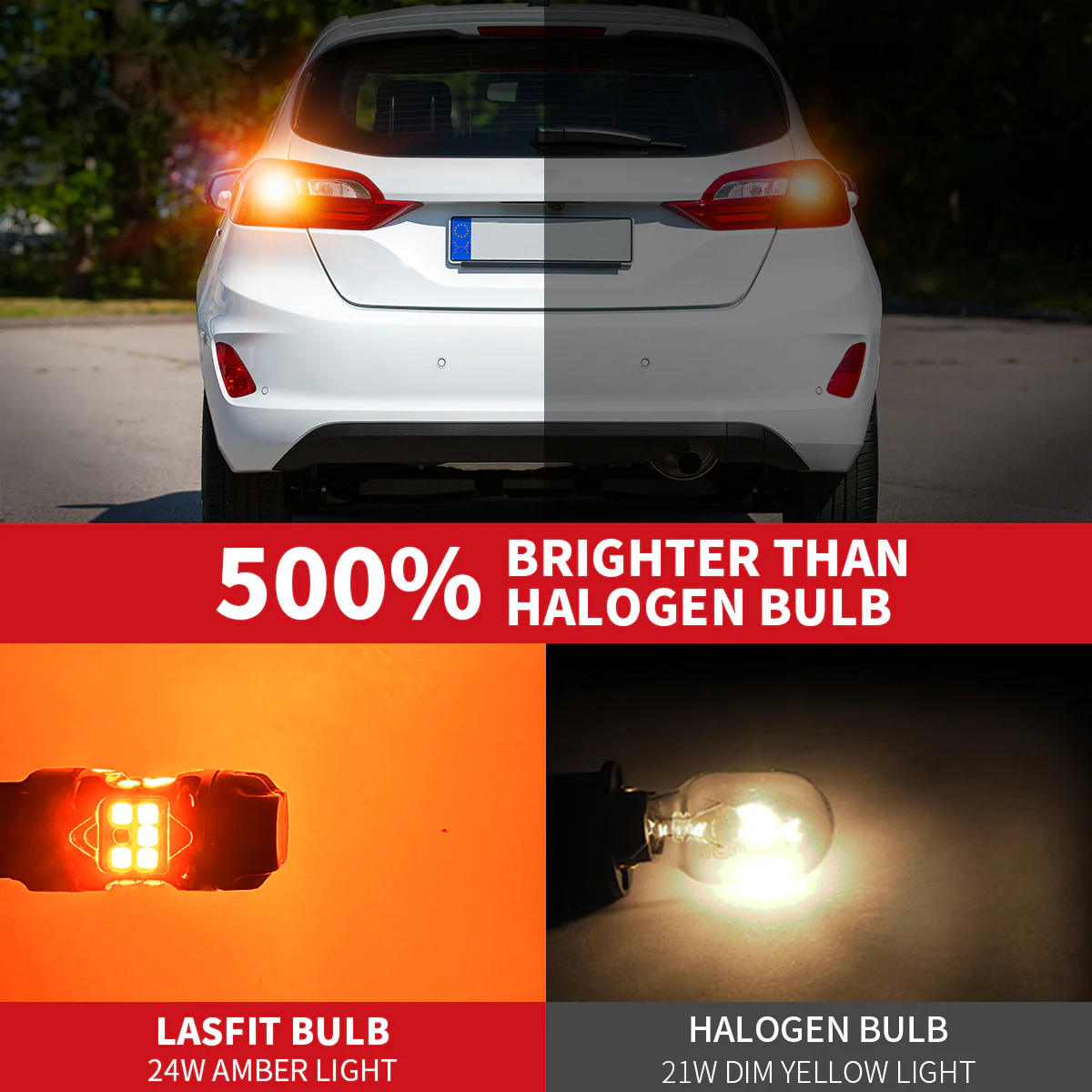3157 4157 LED Turn Signal Bulbs CanBus-Ready Amber | T3 Series - Image 9