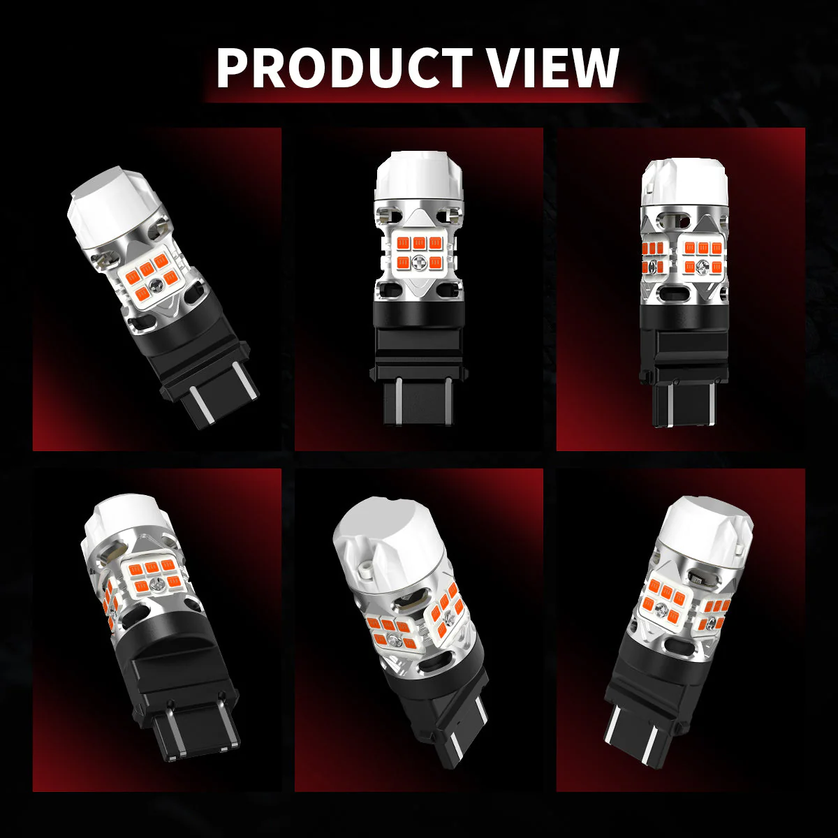 3157 4157 LED Turn Signal Bulbs CanBus-Ready Amber CK Socket | T3 Series - Image 12