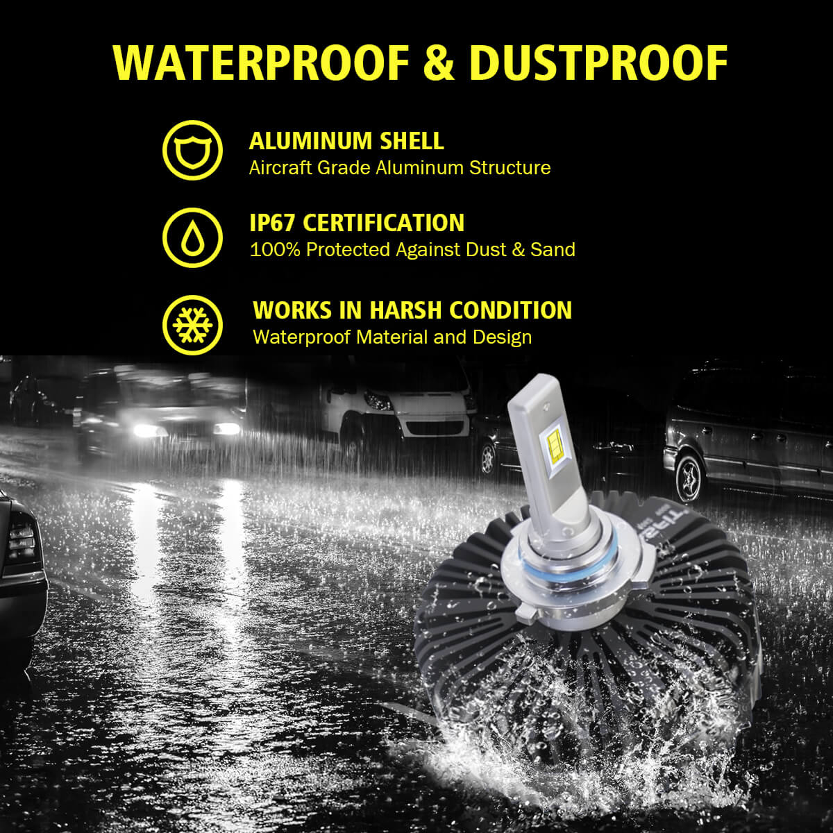 100W 9005 HB3 Pro Series | 10,000LM 6000K LED Bulbs - Image 5