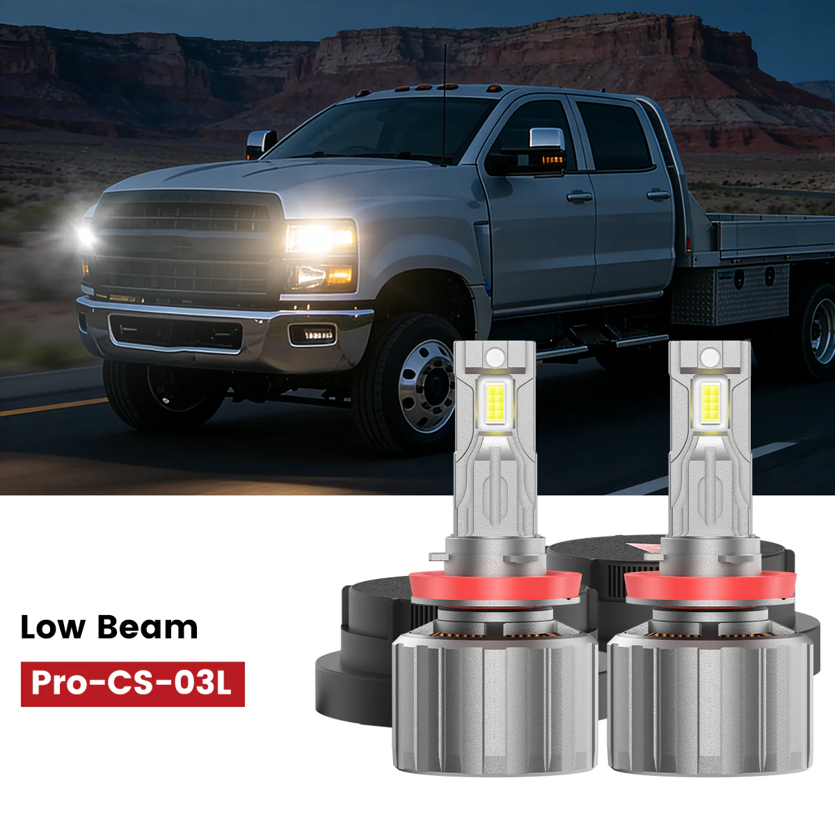 Fit for 2019-2025 Chevrolet Silverado 4500HD 5500HD 6500HD Custom LED bulbs w/Dust Cover - Image 8