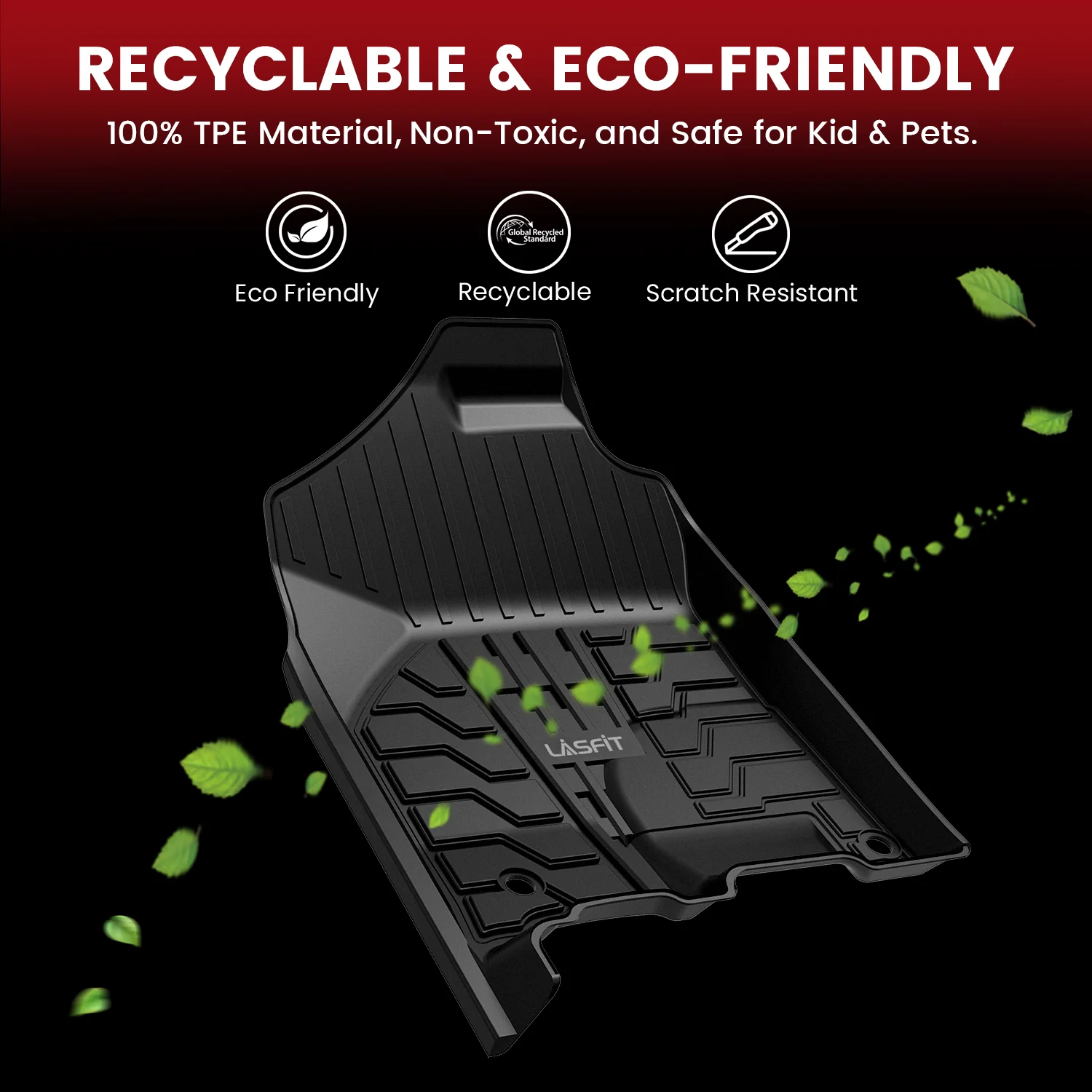 Fit for 2013-2018 Ram 1500 All-Weather 1st & 2nd row Floor Mats, Fit Carpet Floor Only - Image 7