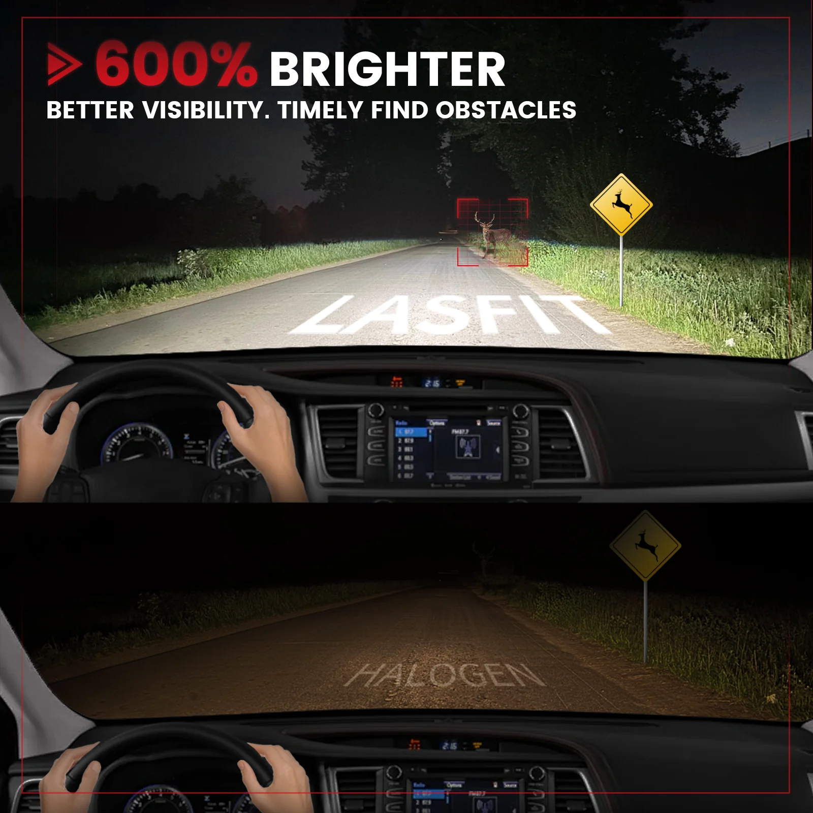 Fit for 2017-2019 Toyota Highlander Custom H11 LED Bulbs with Dust Cover | Pro-DC Series - Image 4