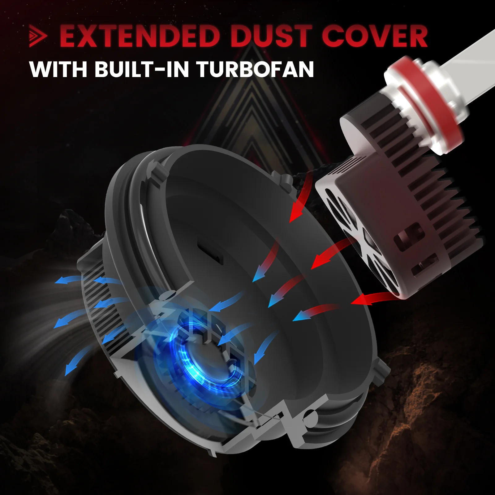Fit for 2017-2022 Jeep Grand Cherokee Custom H11 LED Low Beam Bulbs with Dust Cover | Pro-DC Series - Image 7