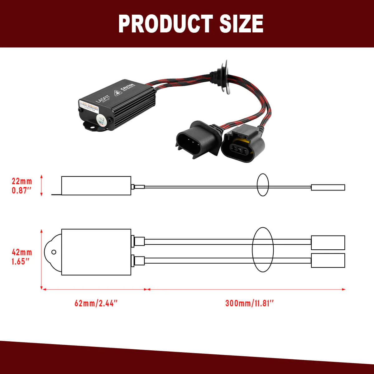 H13 9008 LED Bulb Canbus Adapter Anti-Hyper Flash Error Free - Image 3