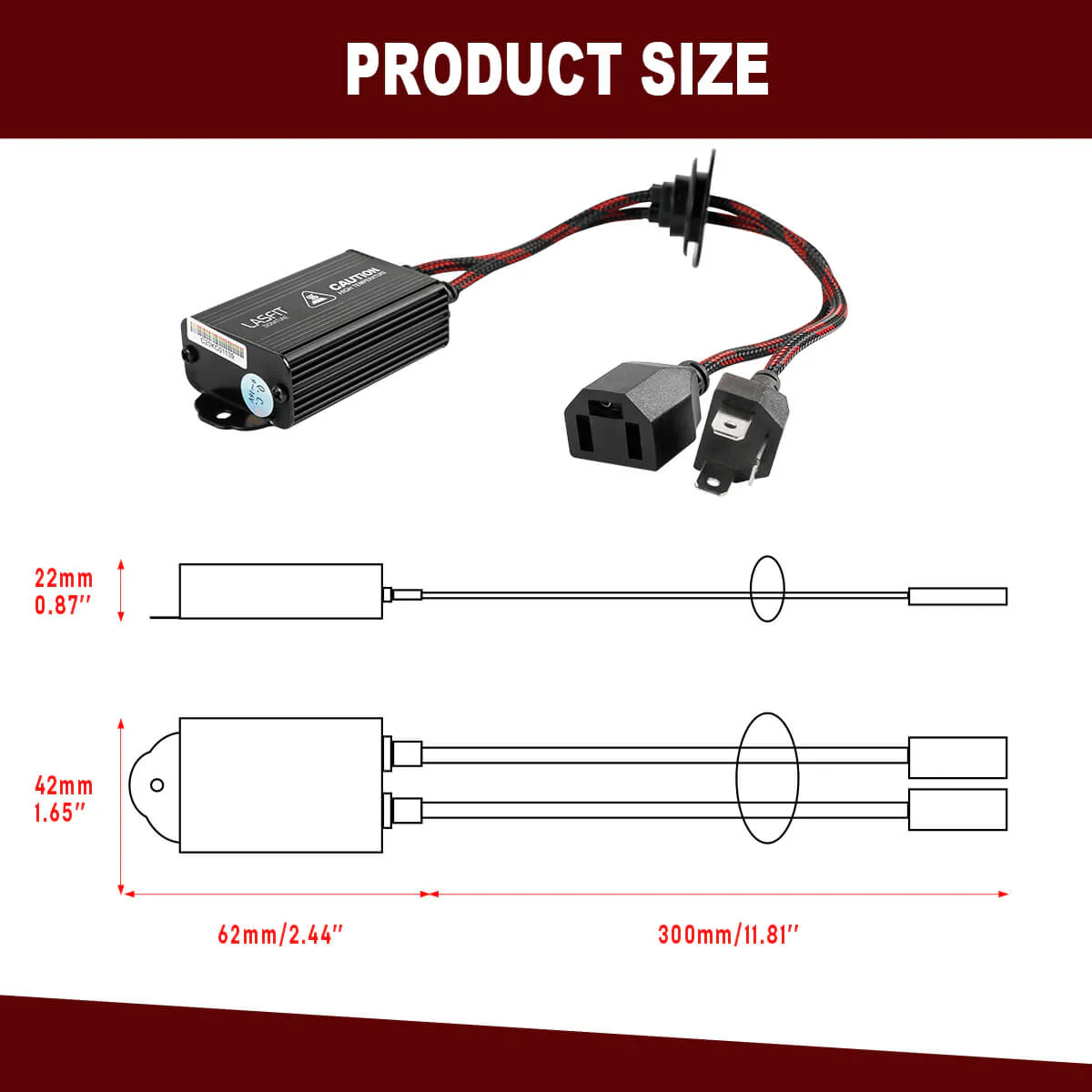 H4 9003 HB2 LED Bulb Canbus Adapter Anti-Hyper Flash - Image 3