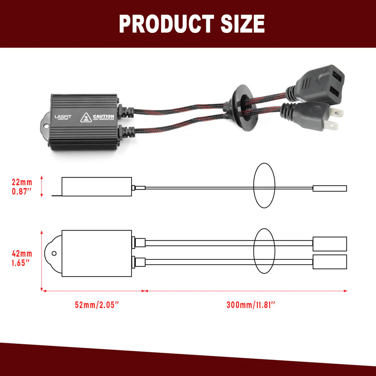 H7 LED Bulb Canbus Adapter Anti-Hyper Flash Warning Canceler - Image 3
