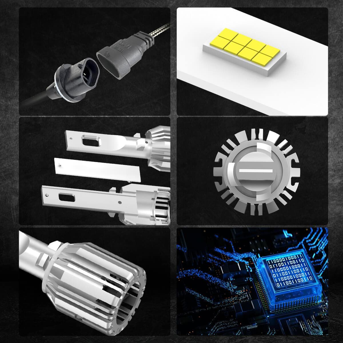 50W 880 881 LC Plus Series | 5,000LM 6000K LED Fog Light Bulbs - Image 7