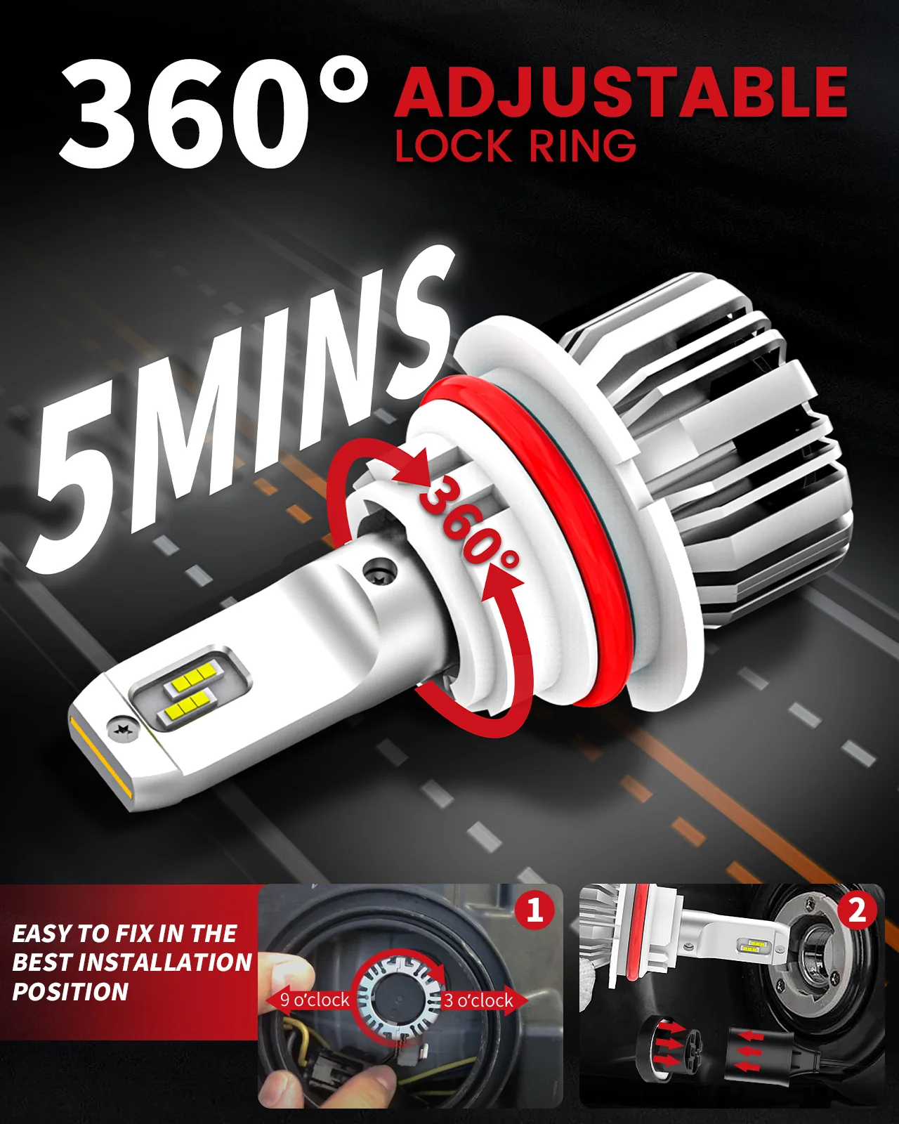 50W 9004 HB1 LC Plus Series | 5,000LM 6000K LED Bulbs - Image 6