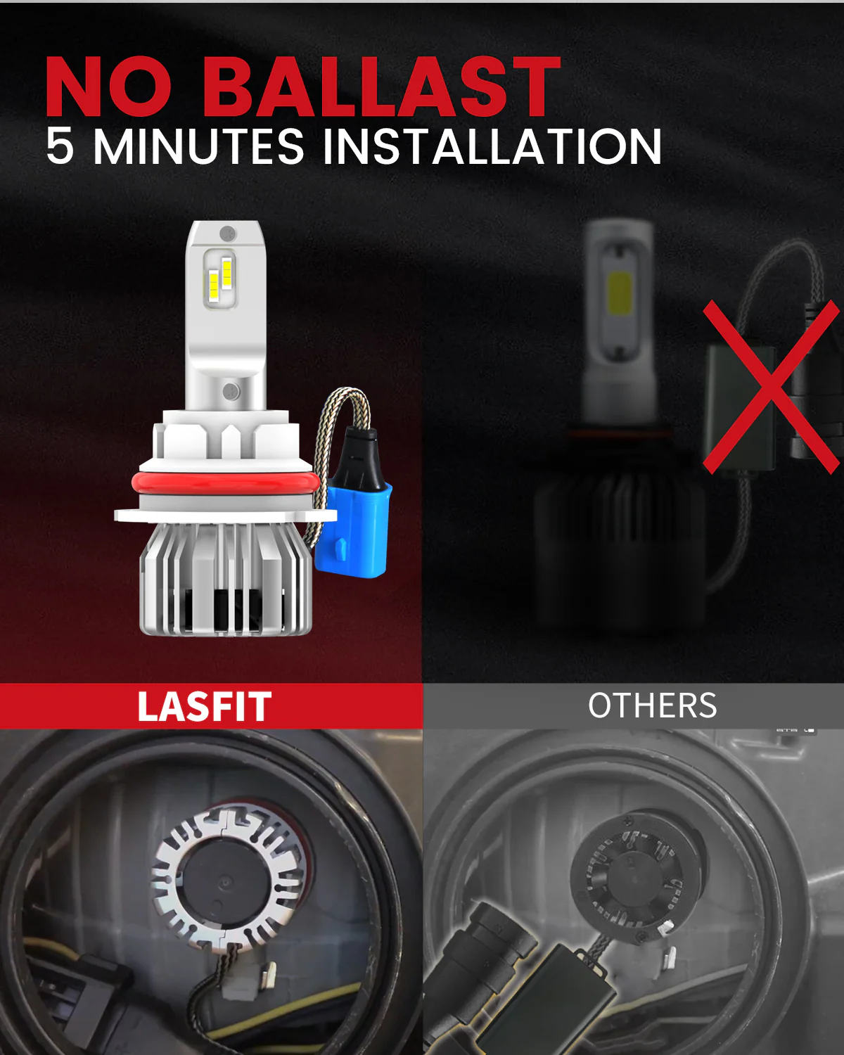 50W 9007 HB5 LC Plus Series | 5,000LM 6000K LED Bulbs - Image 11