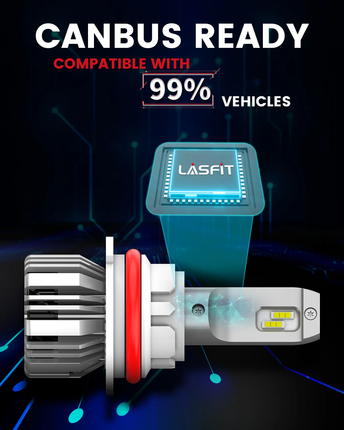 50W 9007 HB5 LC Plus Series | 5,000LM 6000K LED Bulbs - Image 9