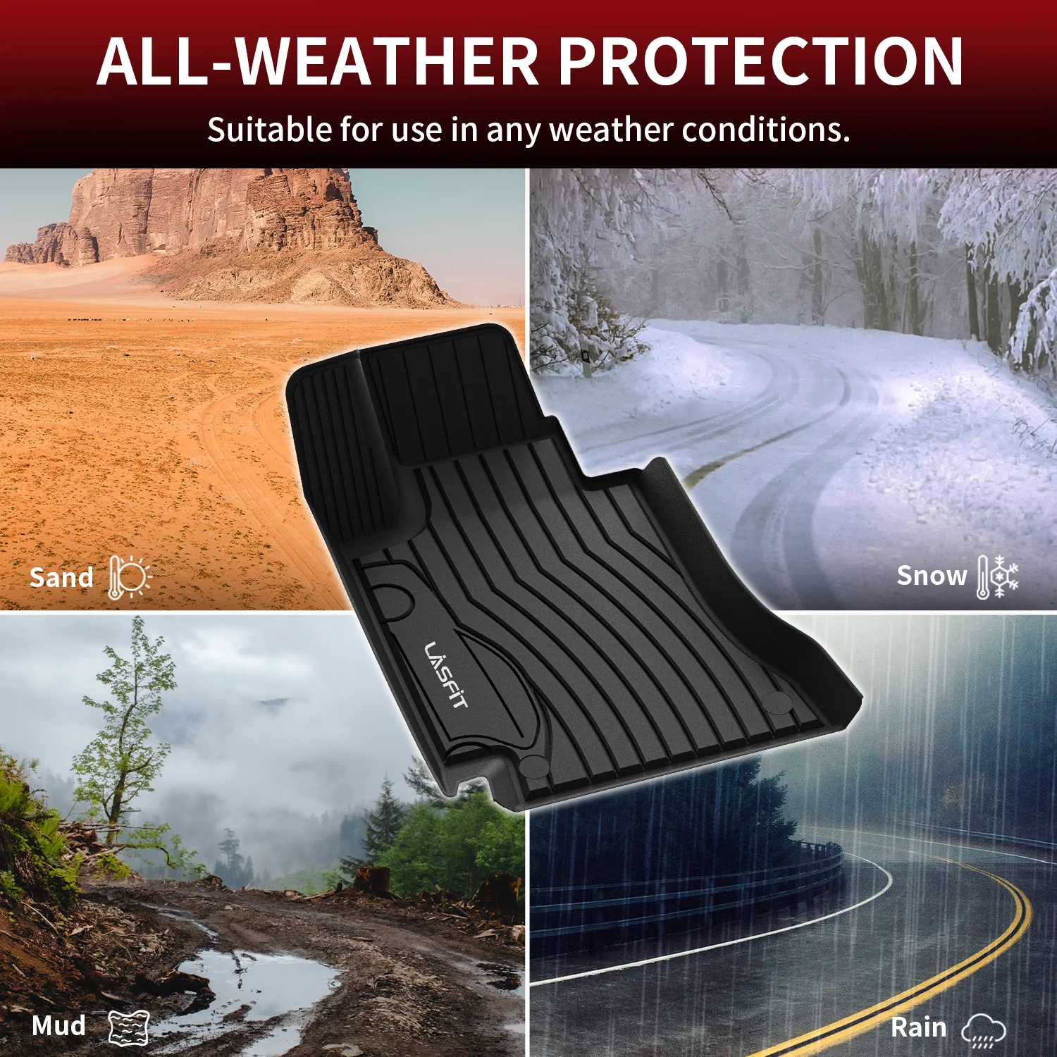 Fit for 2015-2021 Mercedes-Benz C-Class Floor Mats, Fit Sedan ONLY - Image 6