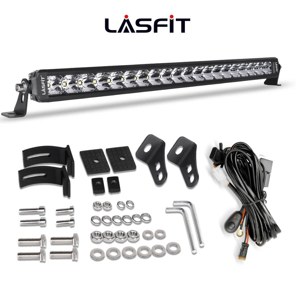 LASFIT Off-Road LED Light Bars 12 22 32 42 52 Inch Spot Flood Combo Single Row - White - Image 33