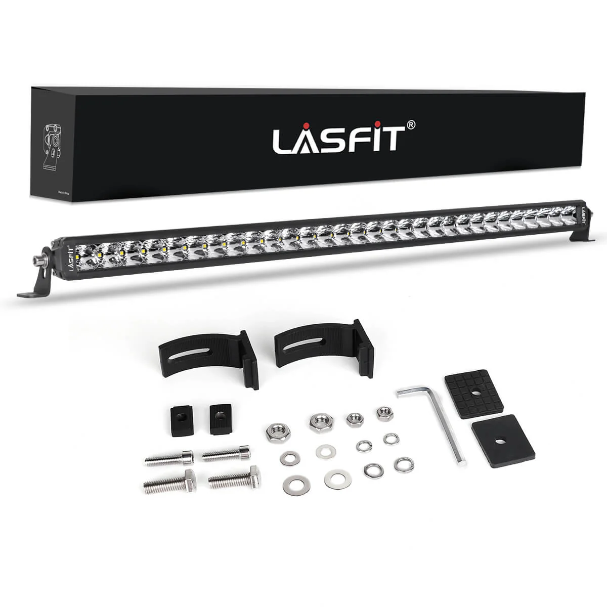 LASFIT Off-Road LED Light Bars 12 22 32 42 52 Inch Spot Flood Combo Single Row - White - Image 35