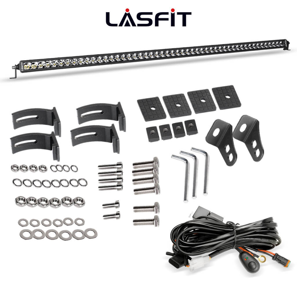 LASFIT Off-Road LED Light Bars 12 22 32 42 52 Inch Spot Flood Combo Single Row - White - Image 48