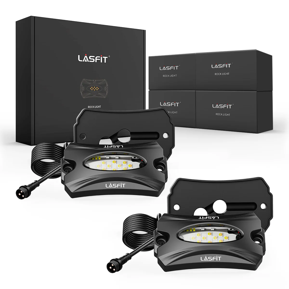 Lasfit Off-Road Switchback LED Rock Lights Kit White & Amber - Image 15